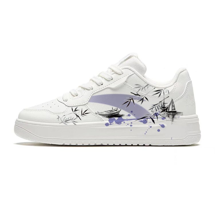 

ANTA Кроссовки Life Collection с низким верхом для скейтбординга с противоскользящей амортизацией, мужские, белые, черные