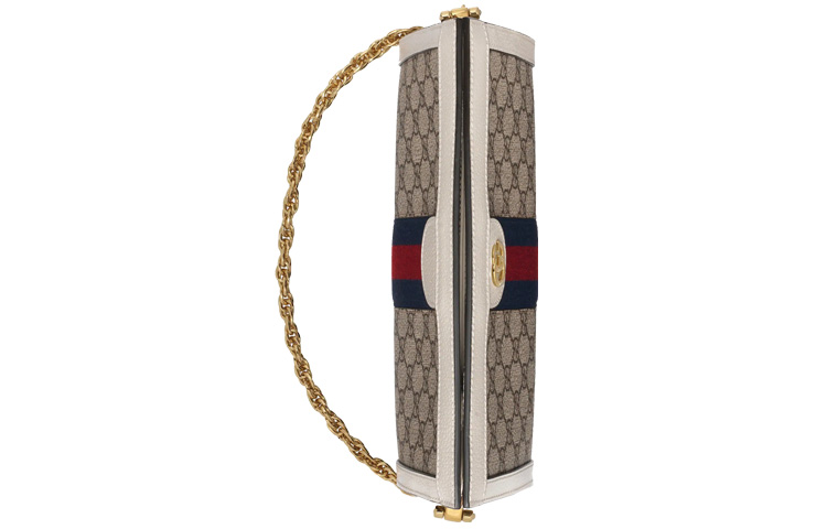 Сумка Gucci Ophidia через плечо из канваса с кожаной отделкой — фото 2