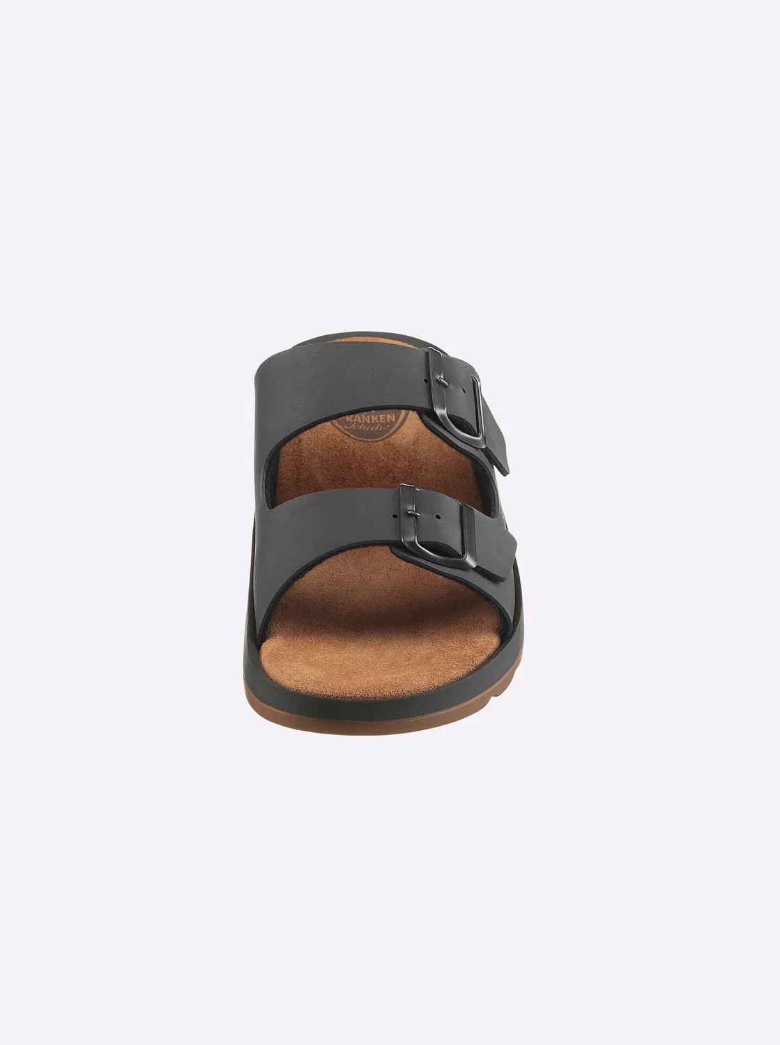 Тапочки домашние с регулируемой застежкой, Franken-Schuhe, коричневый