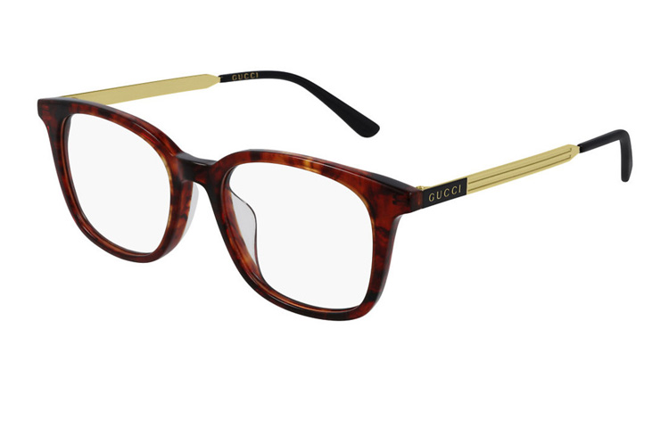 

GUCCI Квадратные очки 52 мм для мужчин, Brown