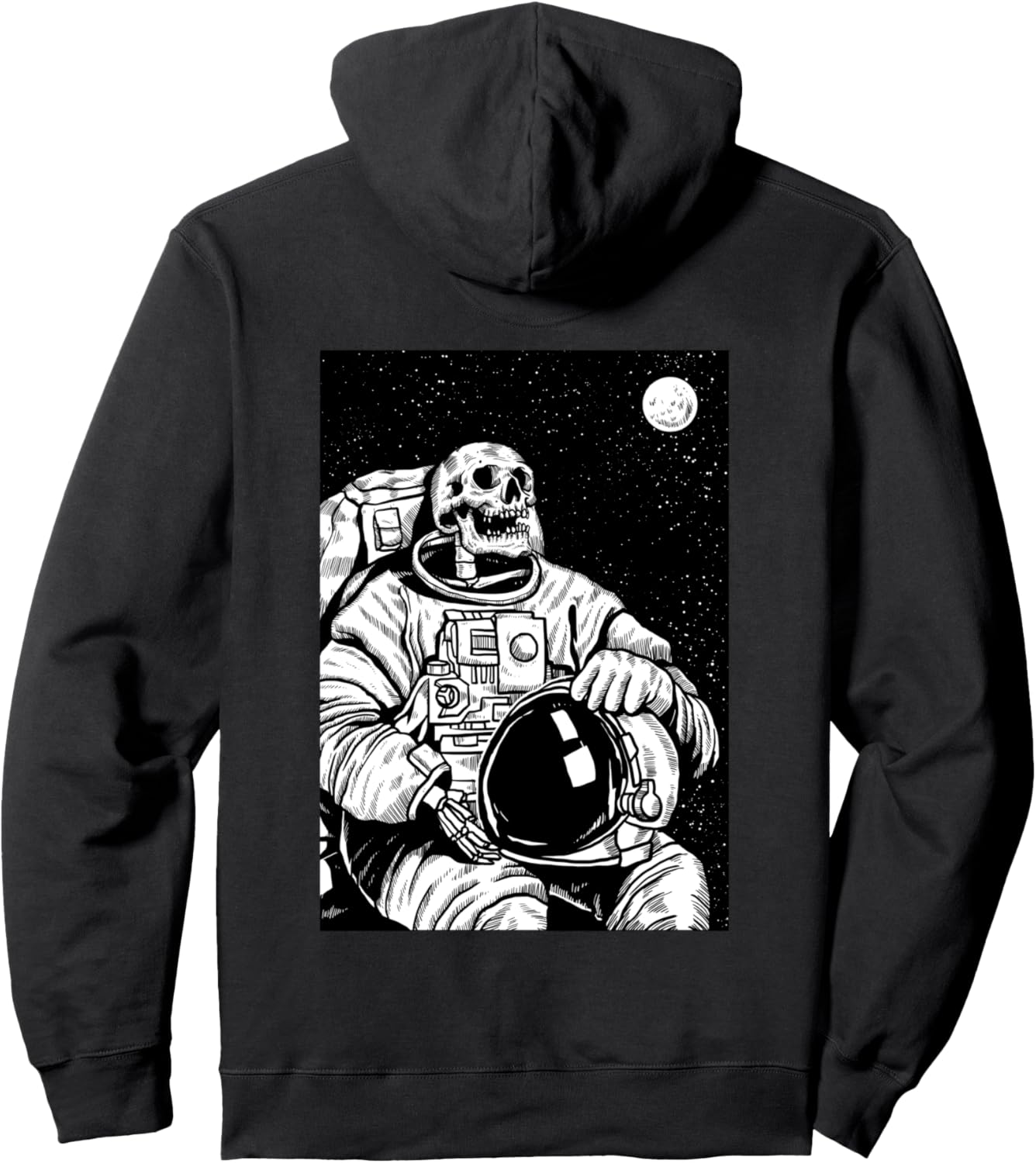 

Толстовка с изображением скелета астронавта Retro Vintage Movie Posters Prints Ads, черный
