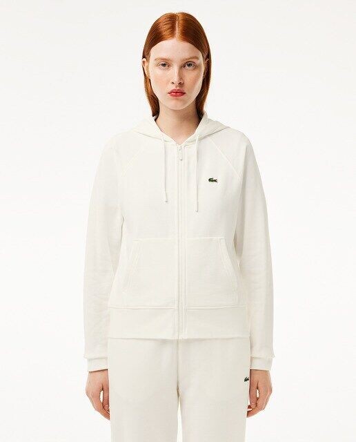 

Женская базовая толстовка на молнии Lacoste, белый