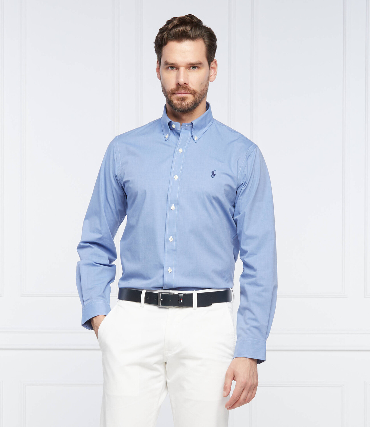 Рубашка POLO RALPH LAUREN custom fit, синий — фото 3