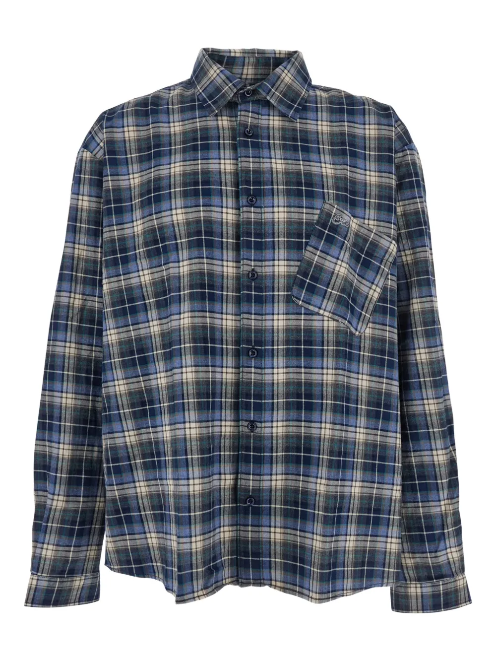 

Рубашка в клетку ERL, синий