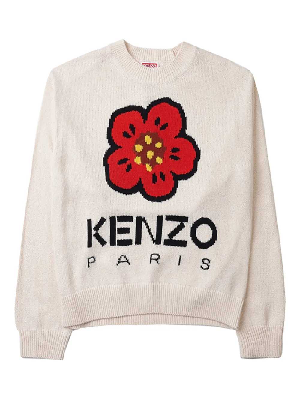 

Свитер с жаккардовым логотипом KENZO, белый