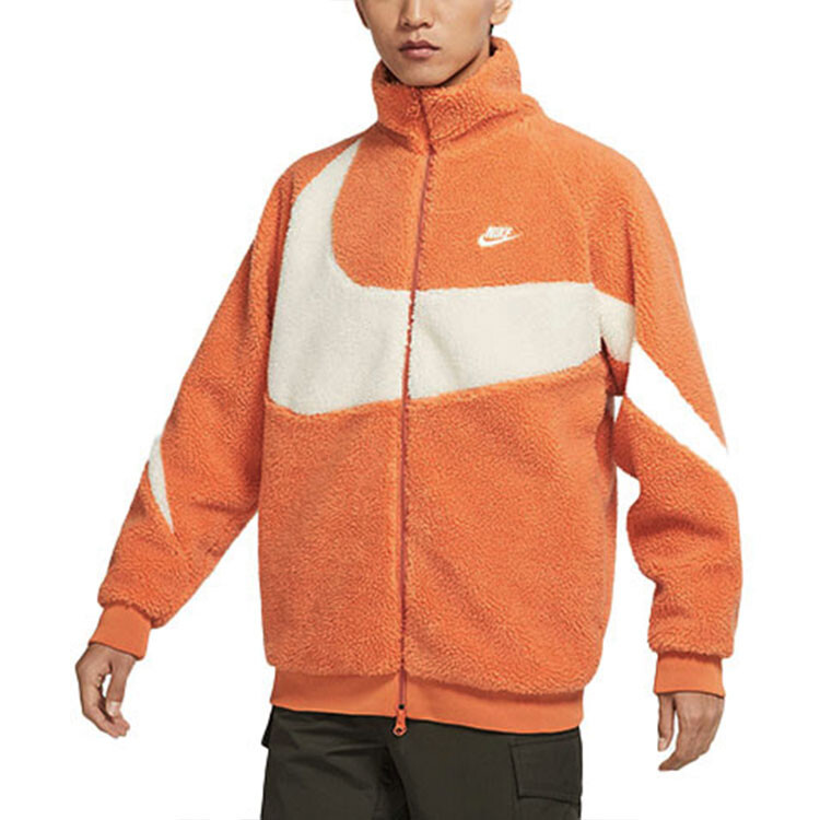 Двусторонняя куртка Boa с большим логотипом Big Swoosh Nike, цвет Hot Curry — фото 2