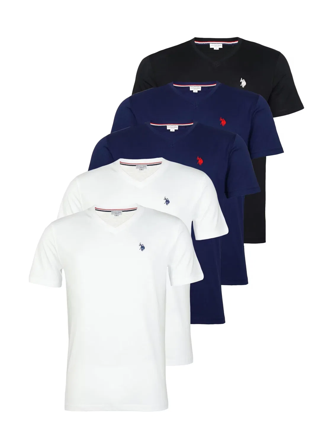 Рубашка U.S. POLO ASSN. темный синий черный, белый