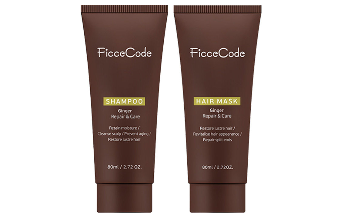 

Набор для путешествий шампунь для объема и пышности, средство для разглаживания и контроля пушистости, контроль жирности 80мл*2 FicceCode