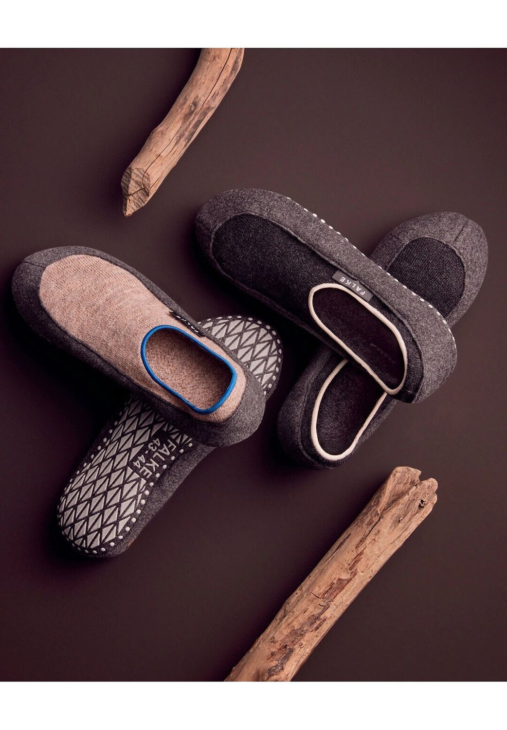 Нескользящие домашние тапочки Cosyshoe из мериносовой шерсти для мужчин FALKE, цвет Darkblue — фото 4
