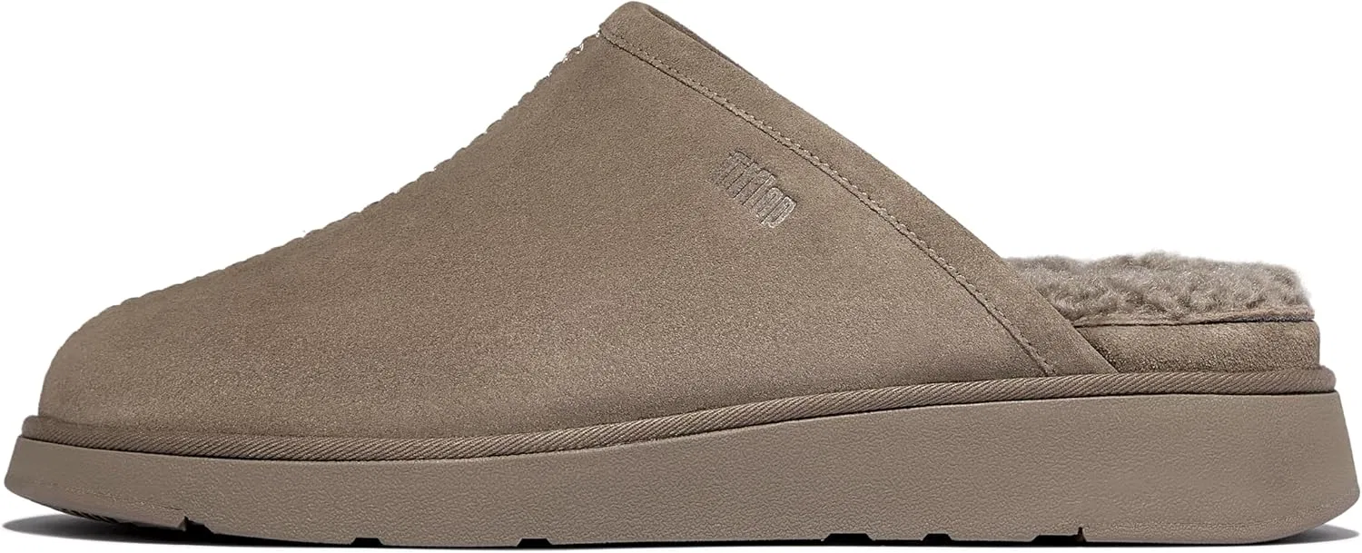 Мужские замшевые тапочки Fitflop Gen-ff с подкладкой из овчины, Taupe