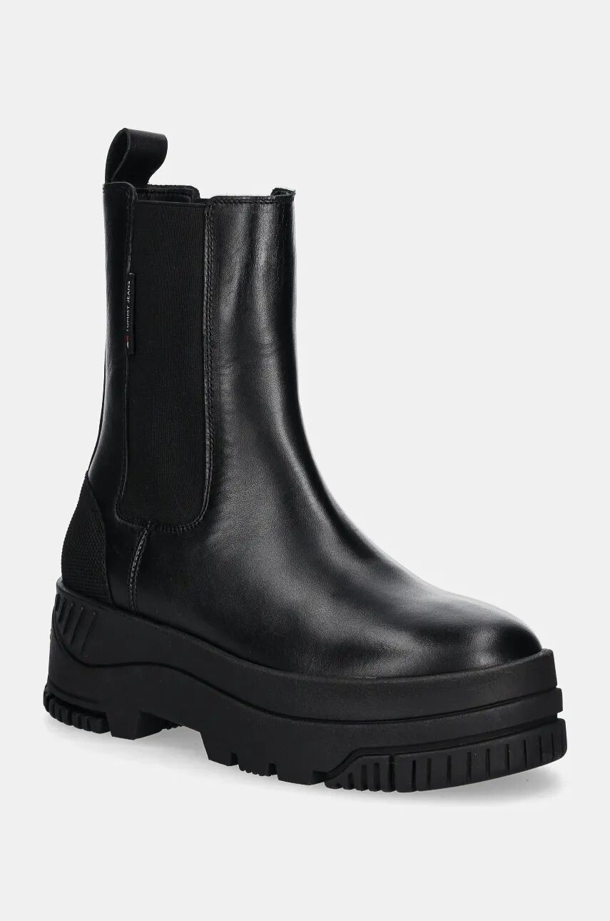 

Кожаные ботинки челси Tommy Jeans TJW CHELSEA FLATFORM BOOT, черный