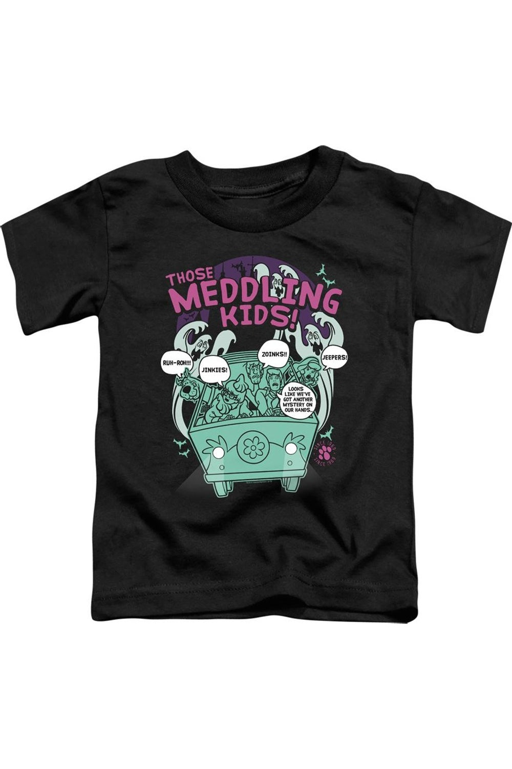 

Футболка с коротким рукавом Scooby Doo "Вмешиваемся с 1969" для малышей Gildan, черный