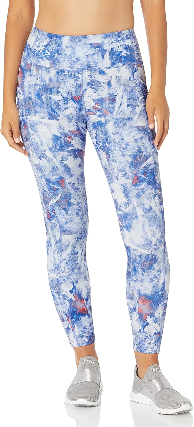 

Женские леггинсы Calvin Klein Performance с принтом и высокой талией, длина 7/8, Etching Bold Blue