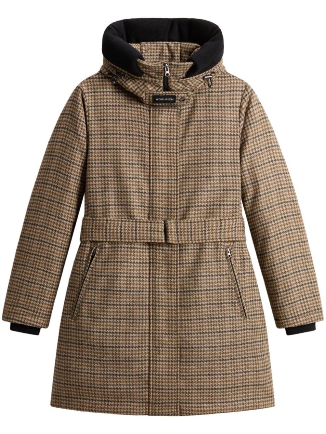 

Woolrich парка в клетку, нейтральный цвет