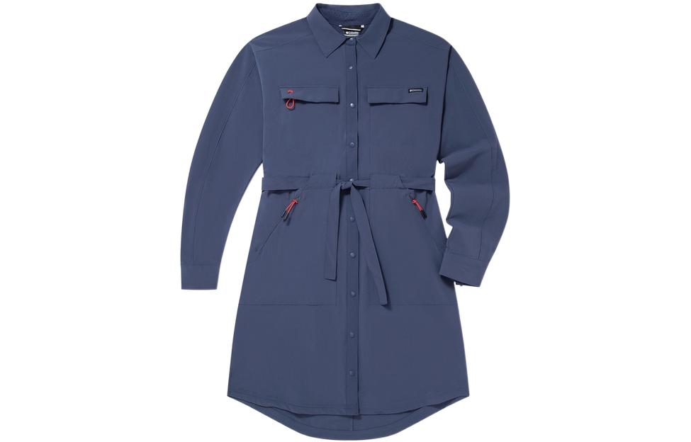 

Женское фиолетовое платье с длинными рукавами Columbia