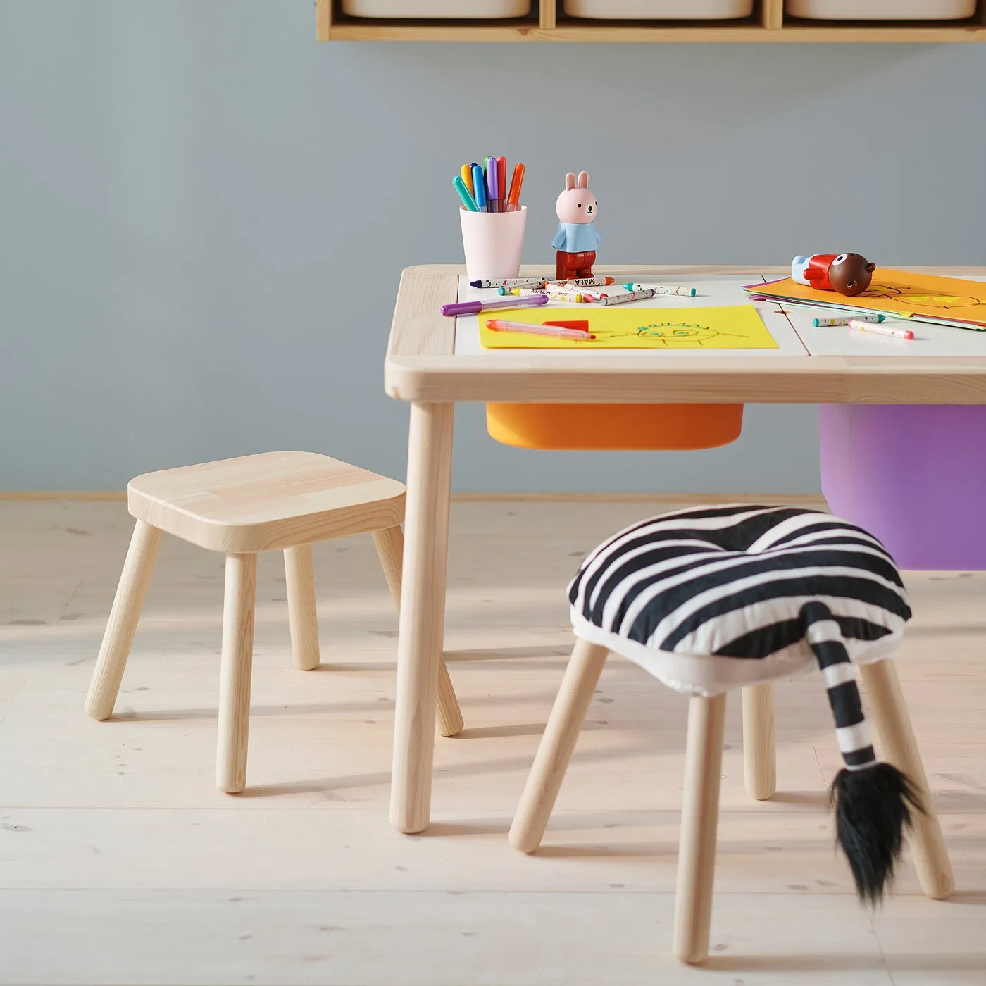 FLISAT IKEA Детский табурет, сосна — фото 2