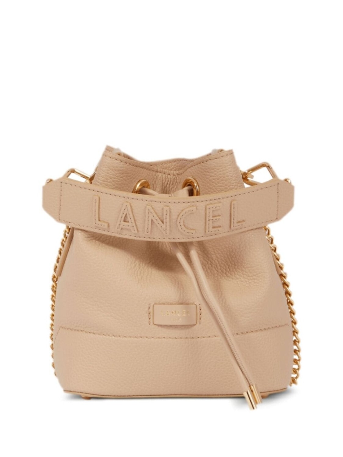 

Lancel кожаная мини-сумка Ninon, нейтральный цвет