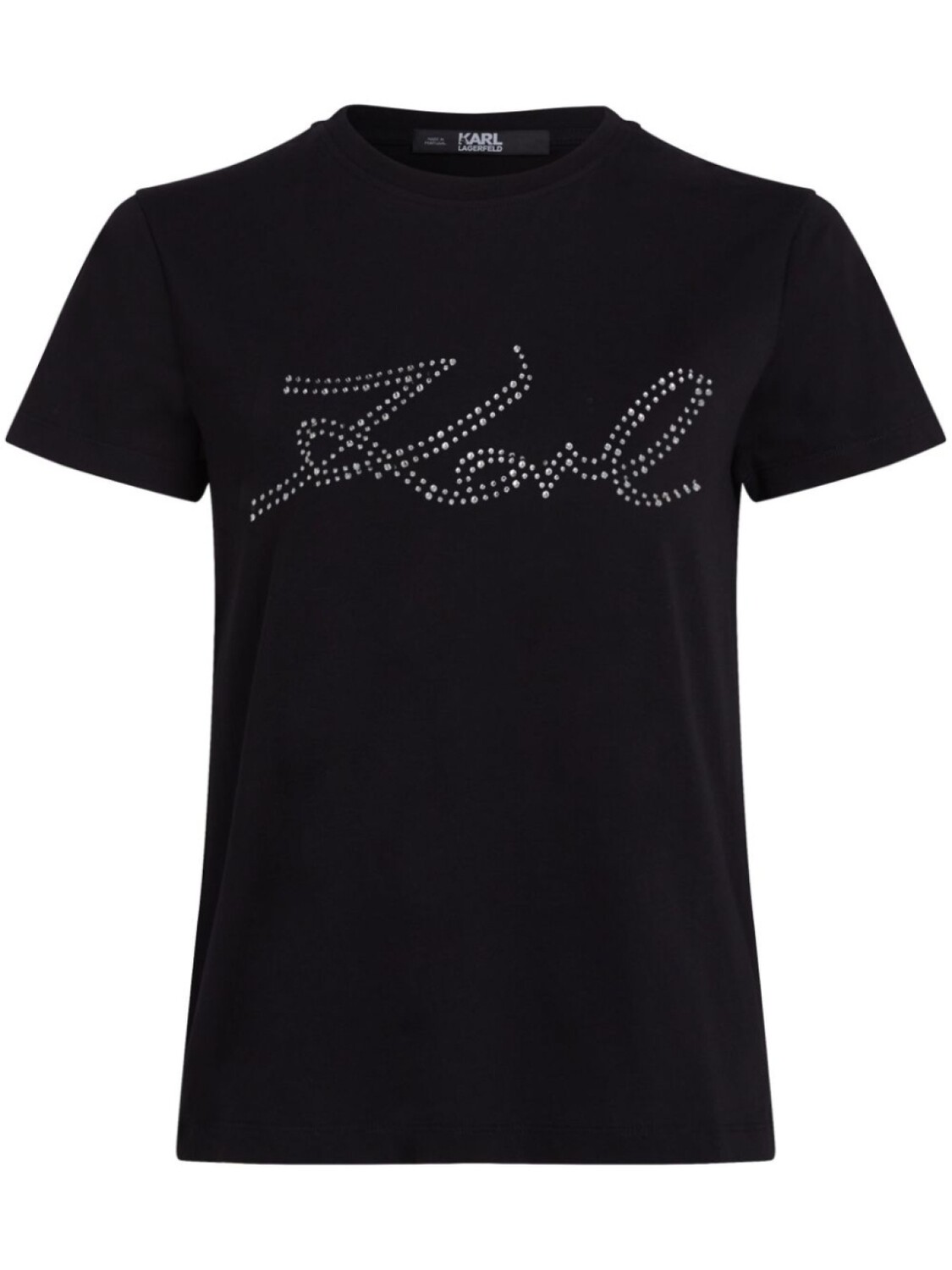 

Karl Lagerfeld футболка Signature со стразами, черный