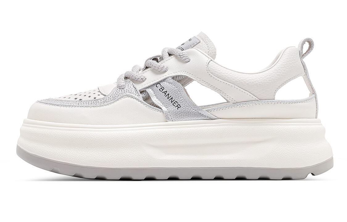 

Кроссовки C°BANNER Skateboarding Shoes Women's Low-top Beige/Silver, бежевый
