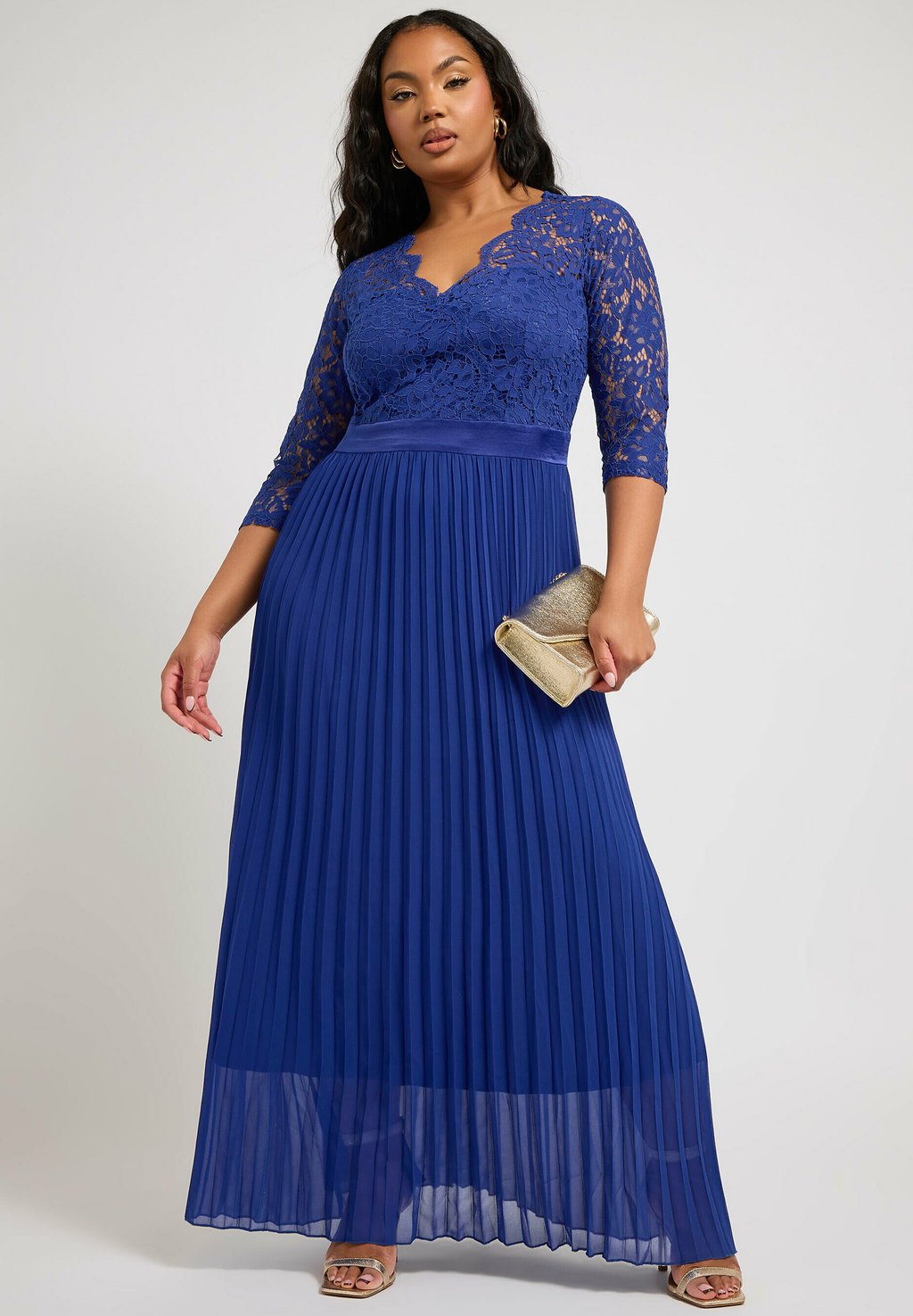 

Длинное платье Yours Clothing, синий