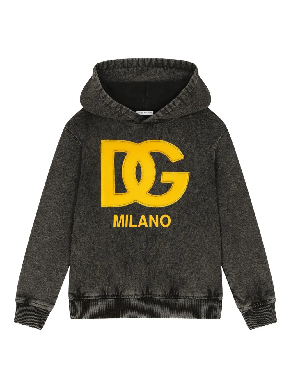

Худи с вышитым логотипом Dolce & Gabbana Kids, серый