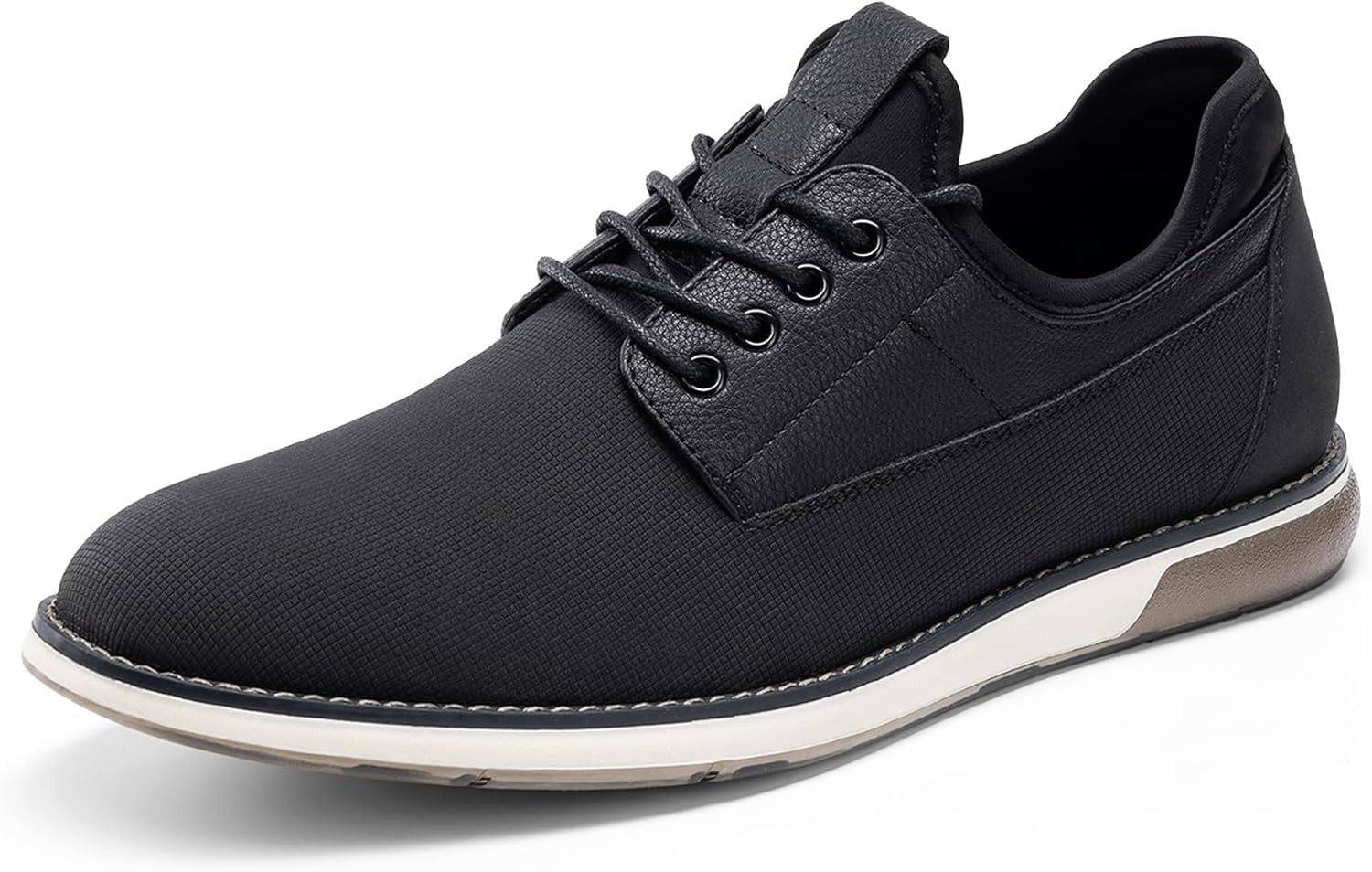 

Мужские туфли Брюно Марк с гладким носком Oxford, деловые формальные Derby, кроссовки для офисного стиля Crossflex GentEdge Bruno Marc, черный