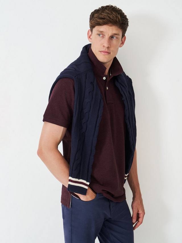 

Хлопковая поло с коротким рукавом Regular Fit Crew Clothing, Multi Orange