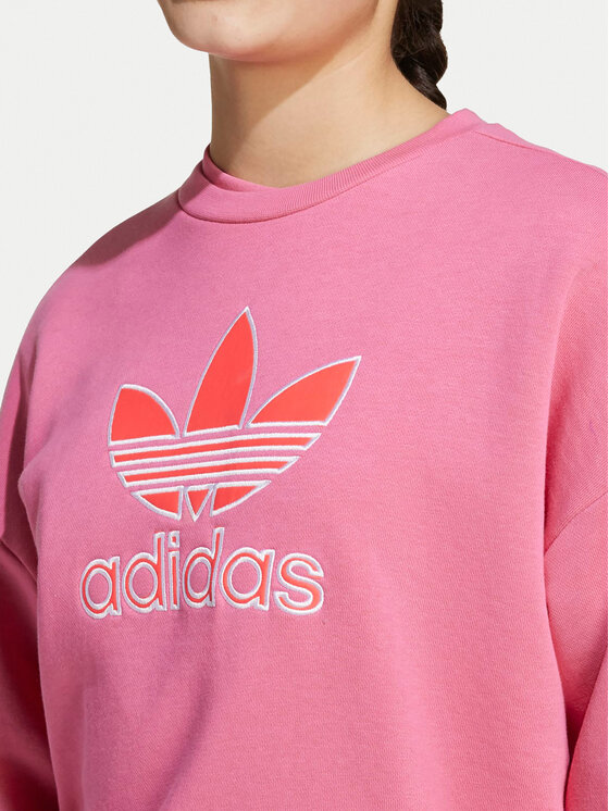 Свободный крой толстовка Trefoil JV8571 Adidas, розовый — фото 3