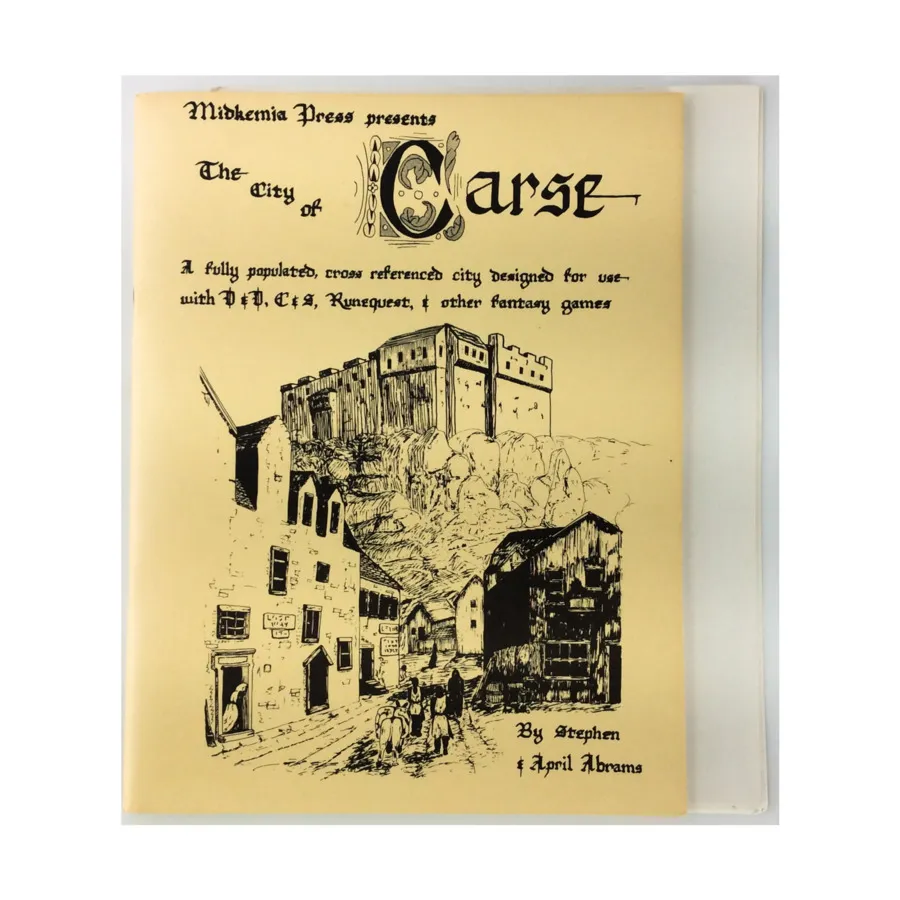 

City of Carse (1st Edition), Fantasy Supplements (Midkemia Press), мягкая обложка