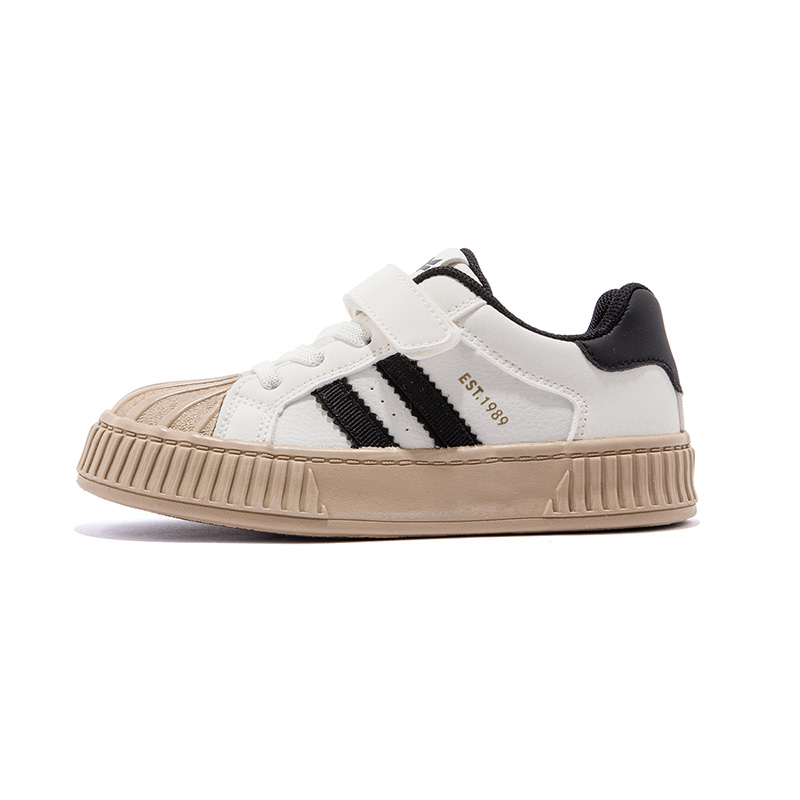 

Детские кроссовки для скейтбординга с низким верхом, устойчивые к скольжению и износу BIG WASP, бежевый/черный