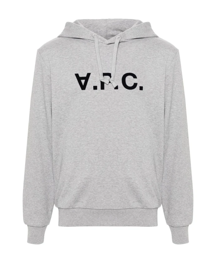 

Бархатистый свитер he с логотипом n A.P.C., серый