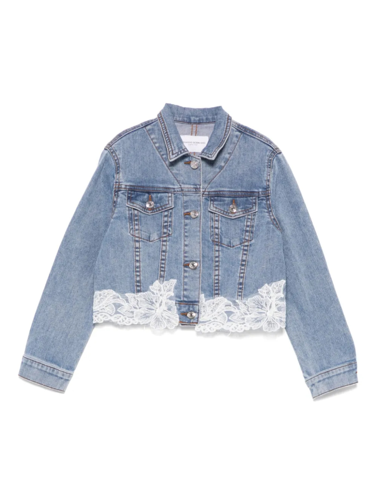 

Ermanno Scervino Junior куртка из шнурка и шнурка, синий