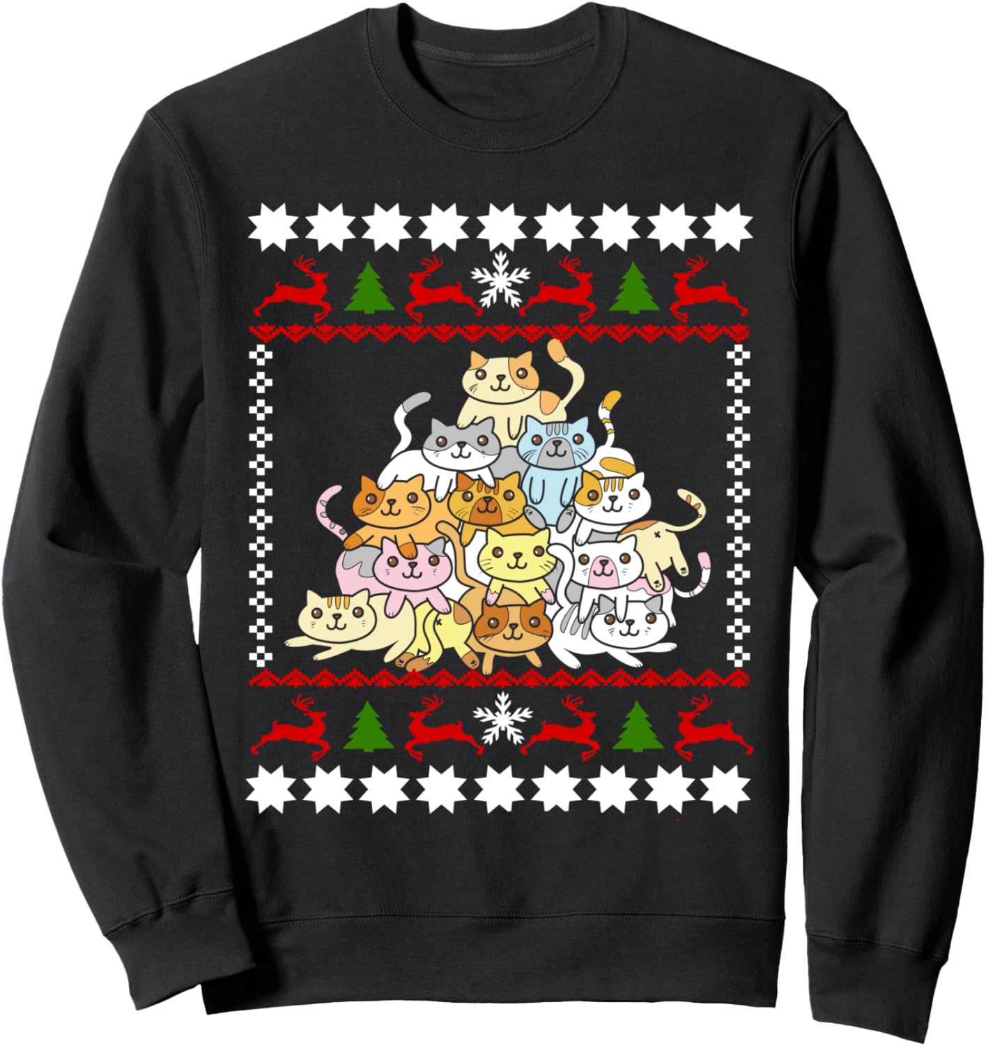 

Толстовка Minikui kurisumasu neko no ki omoshiroi neko no shoyu-sha, Черный Ugly Cat Tree Christmas Designs By Ellie