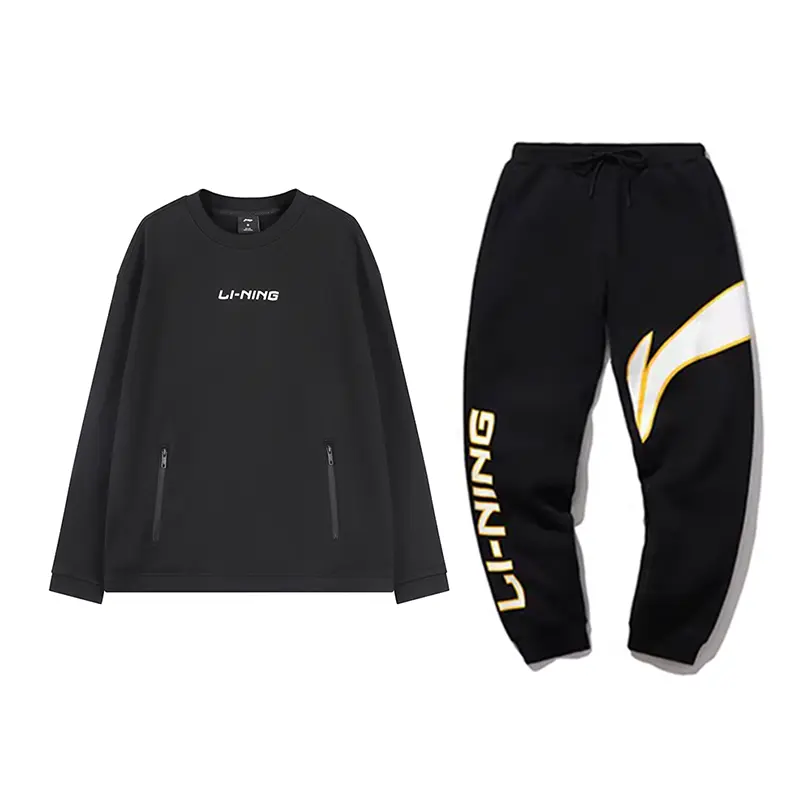 

LiNing Повседневная спортивная одежда унисекс Черный+Черный