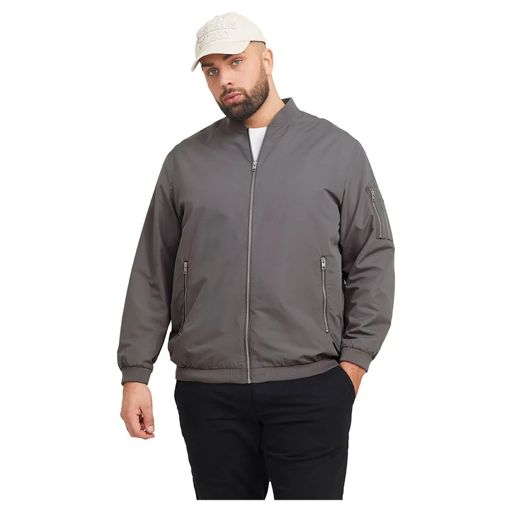 

Куртка Jack & Jones Erush Plus Size bomber, серый