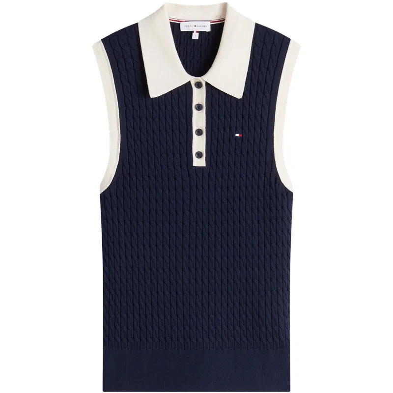 Вязаный топ Tommy Hilfiger темно-синий