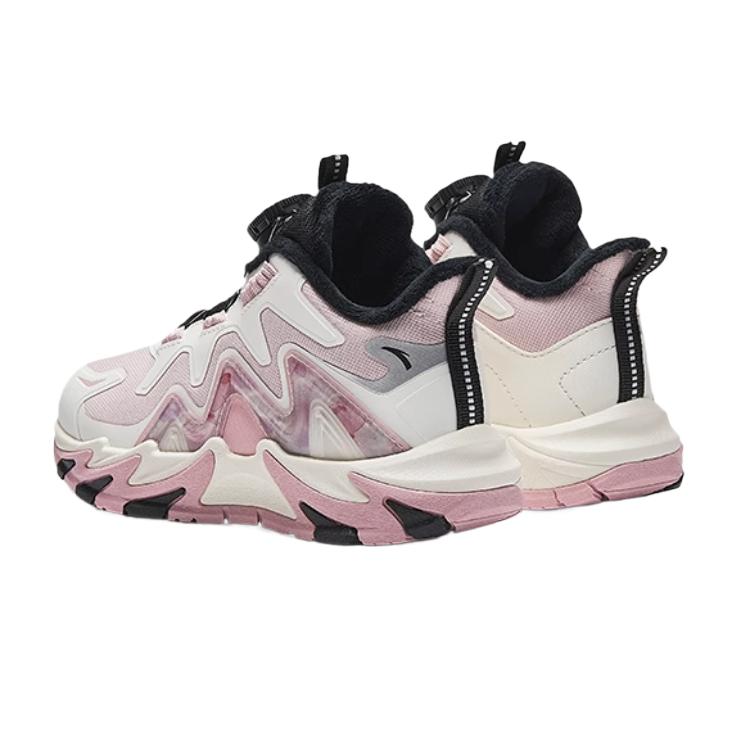 Antakids Антискользящие утепленные низкие детские повседневные кроссовки Firm Pink/Ivory White/Silver — фото 3