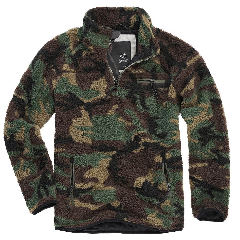 

Пуловер Brandit Jacke Teddyfleece Troyer, цвет Camouflage