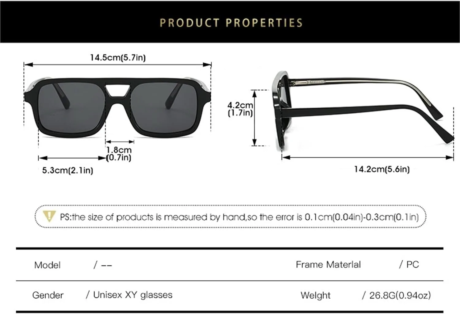 

Мужские и женские солнцезащитные очки для вождения и поездок на работу, декоративные солнцезащитные очки для водителей, для покупок на открытом воздухе Generic, Black