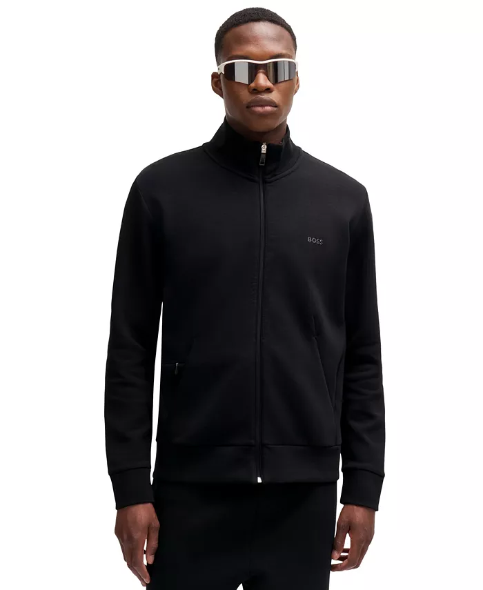 

Мужская толстовка с логотипом на молнии Hugo Boss, черный
