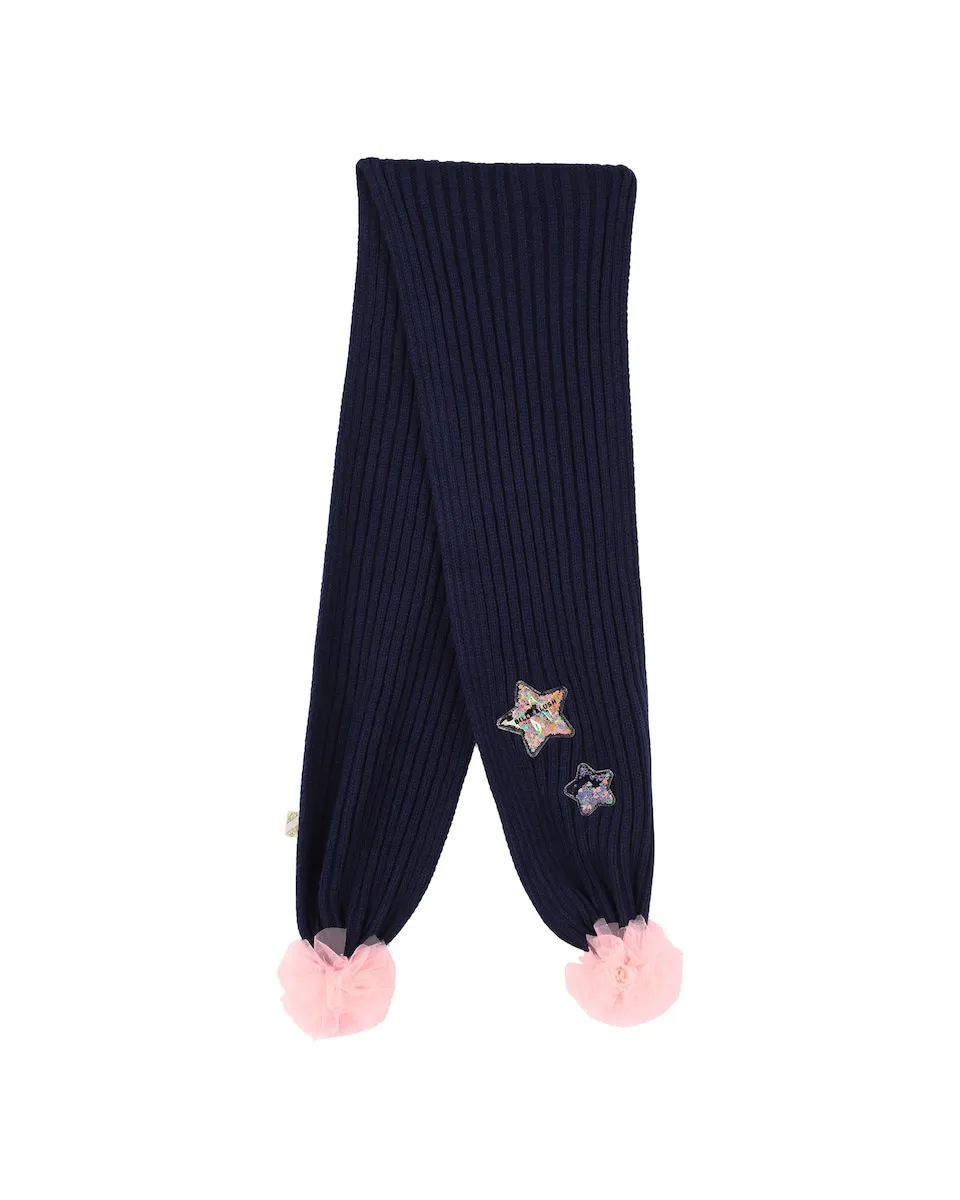 

Детский синий шарф из акрила Billieblush