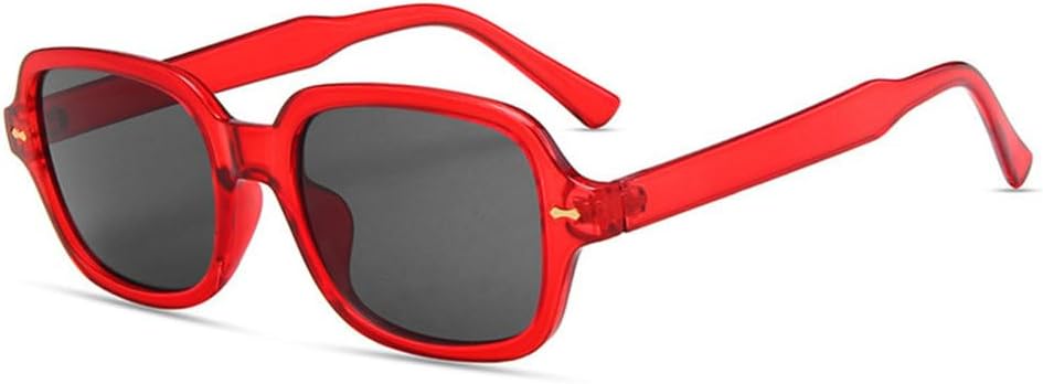 

Популярные модные маленькие прямоугольные солнцезащитные очки для женщин в стиле ретро с заклепками, яркие цвета, мужские солнцезащитные очки UV400 generic, Black Gray