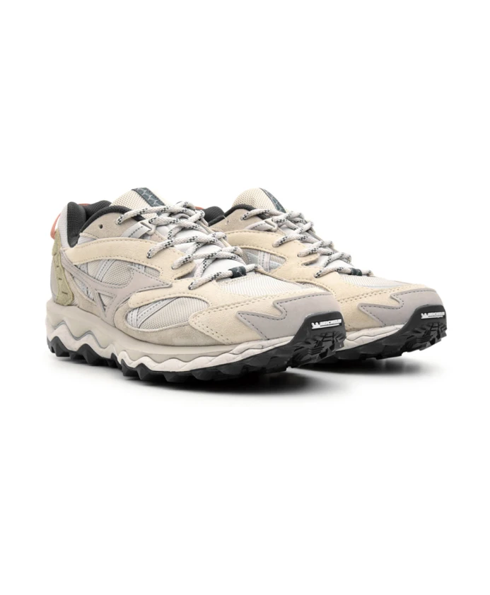 Низкие кроссовки Mujin с волнистой отделкой Mizuno, бежевый — фото 2