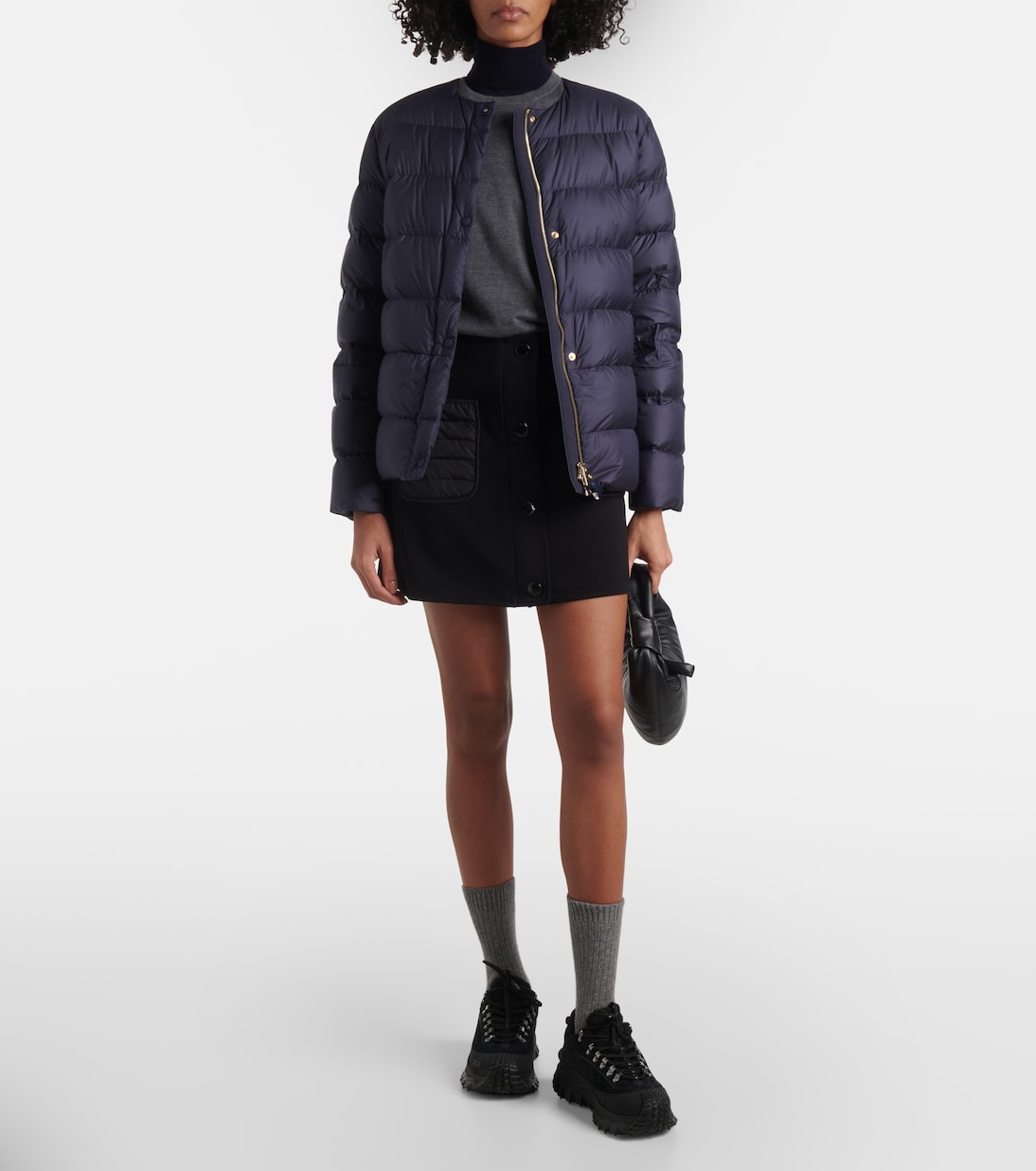 Кроссовки Trailgrip Apex из кожи и замши Moncler, черный — фото 3