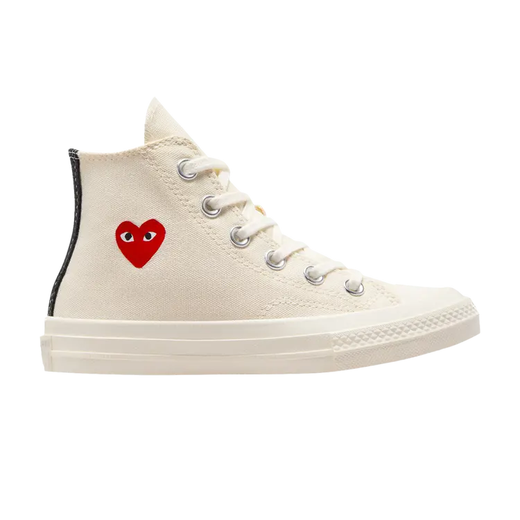 

Кроссовки Comme des Garçons PLAY x Chuck 70 High PS, цвет Single Heart - Milk