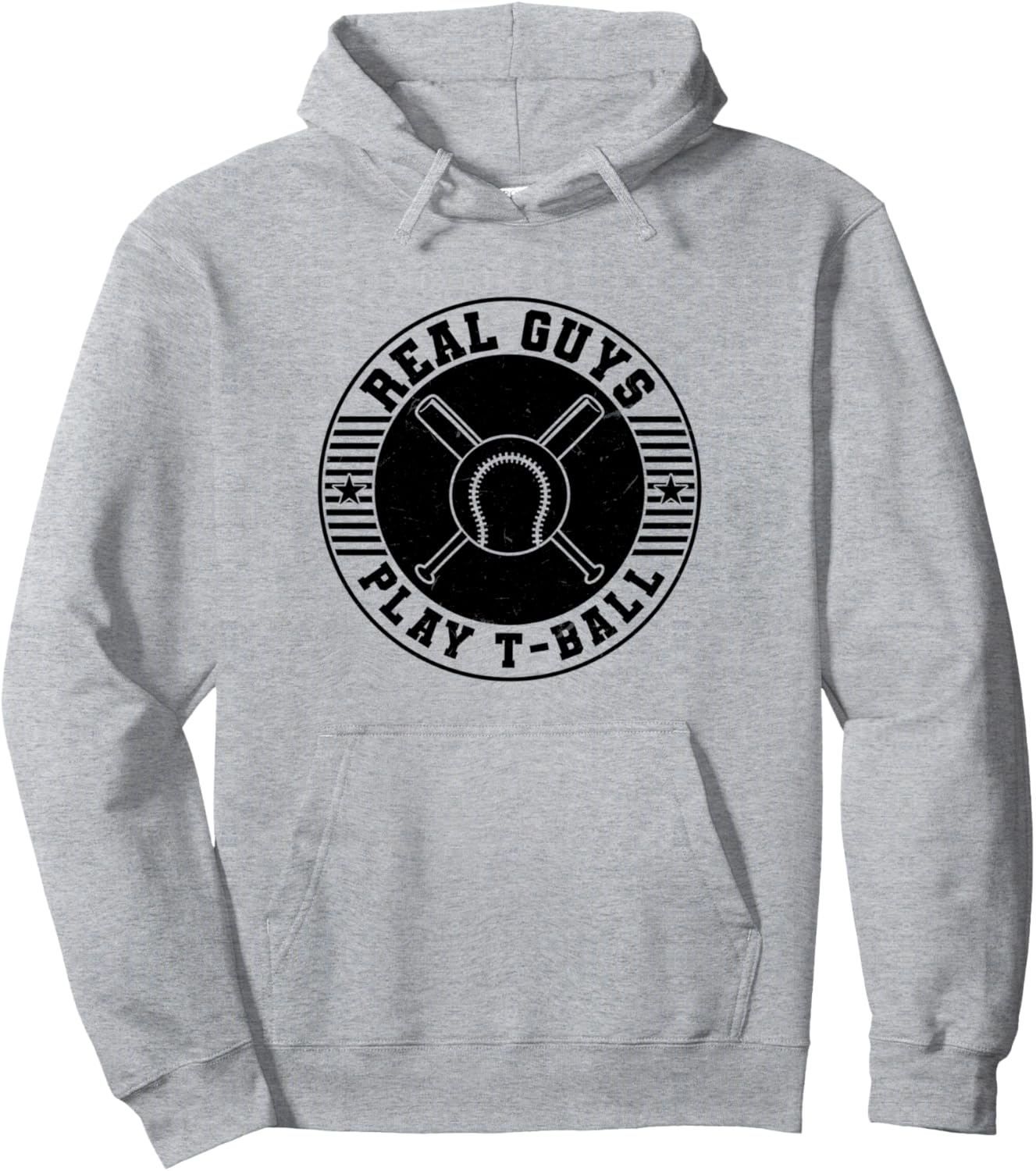 

Настоящие парни играют в Т-бол - Толстовка с изображением игрока в Т-бол Teeball Player Tee-Ball Game, серый
