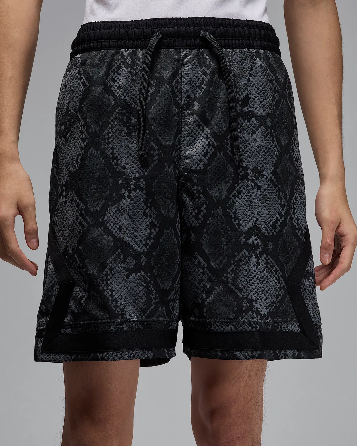 Мужские шорты Jordan Sport Dri-FIT Mesh Diamond, Black/Black — фото 2