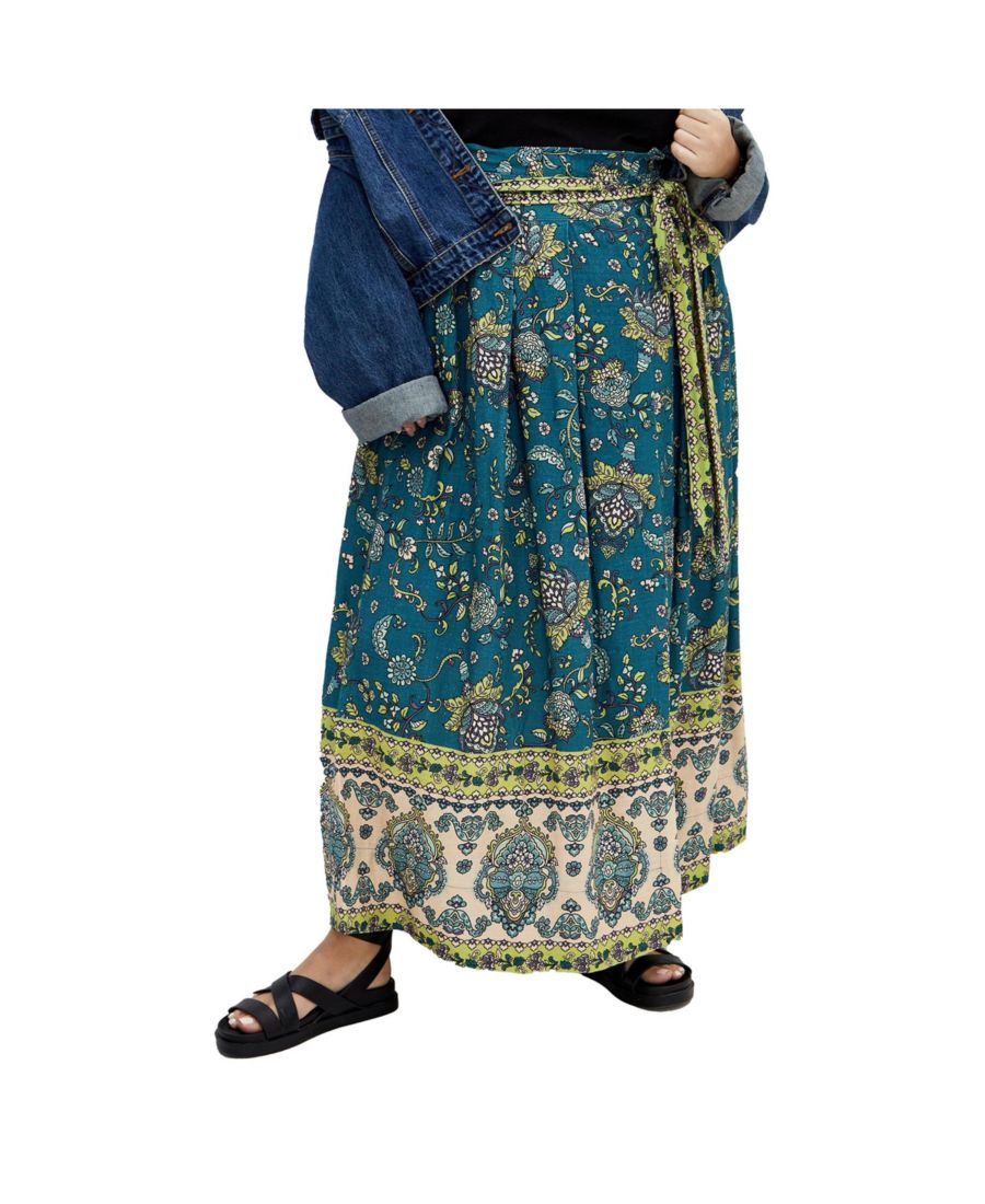 

Юбка Mysteria Border большого размера CITY CHIC, French blue mystic