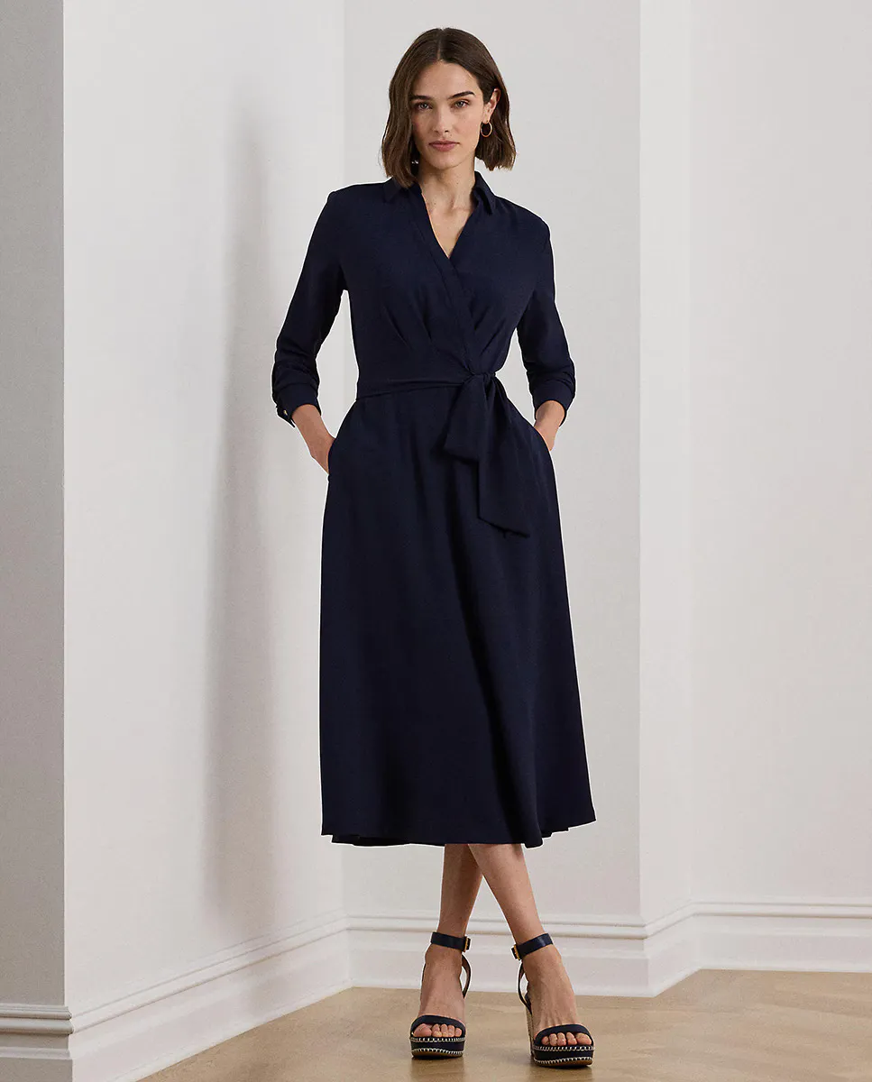 

Длинное платье с длинными рукавами Lauren Ralph Lauren, темно-синий