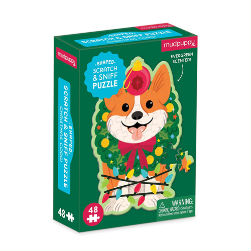 

Пазл Christmas Corgi 48 Piece Scratch And Sniff Shaped Mini Pzl